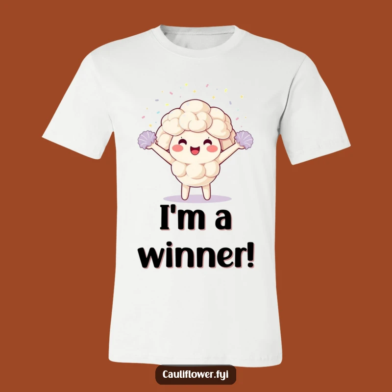 Funny Kawaii Cauliflower Cheer Squad T-Shirt: Hilarious Veggie Fanatic Apparel