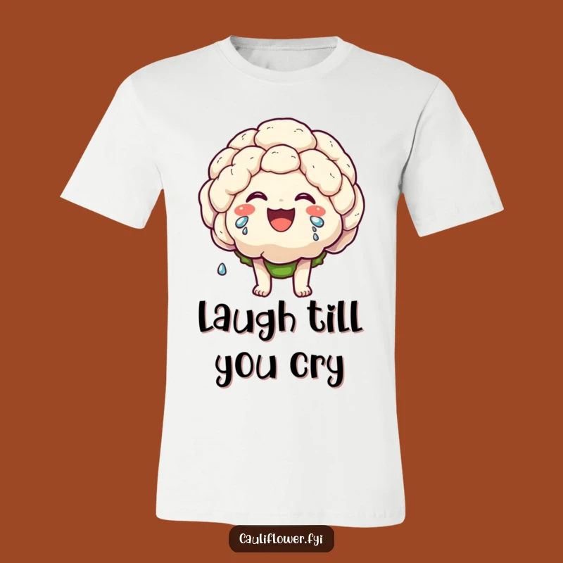 Funny Laughing Cauliflower T-Shirt: Tears of Joy Kawaii Tee