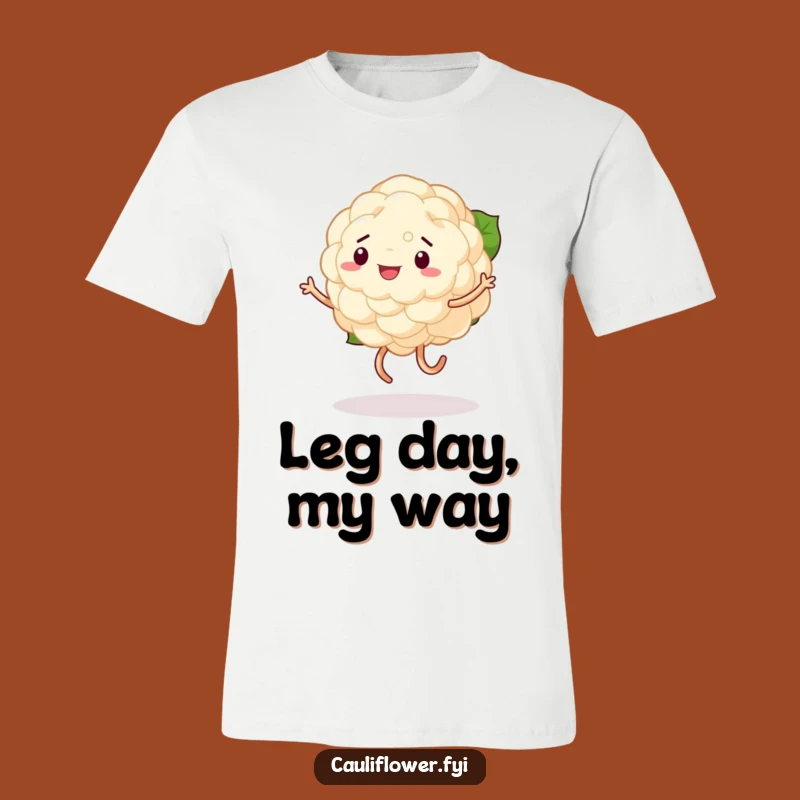 Funny Cauliflower Silly Dance T-Shirt: Hilarious Veggie Move Tee for Humor Enthusiasts
