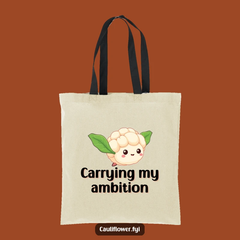 Funny Flying Cauliflower Flirt Tote Bag, Dreamy Veggie Carrier for a Hilarious Gift