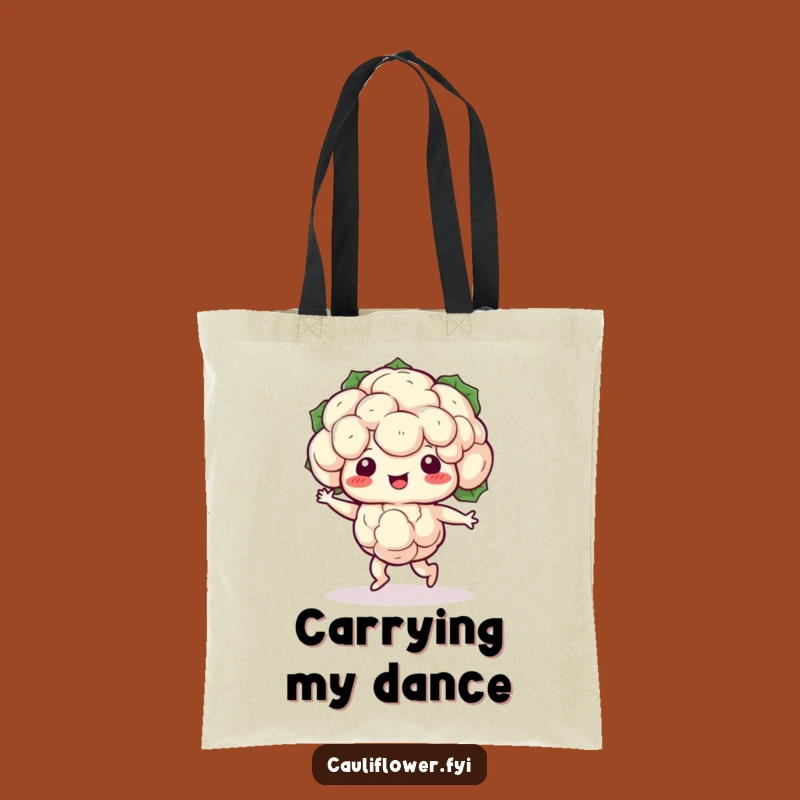 Funny Kawaii Cauliflower Dance Tote Bag - Carry Your Funky Style