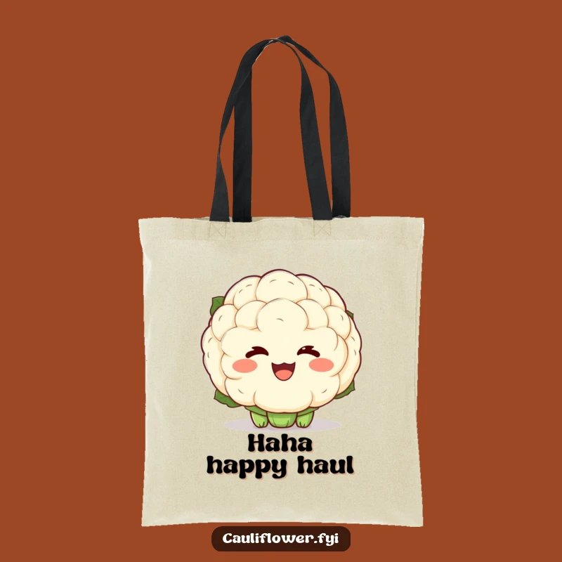 Funny Kawaii Cauliflower Laugh Tote Bag: Carry Your Giggles Everywhere!